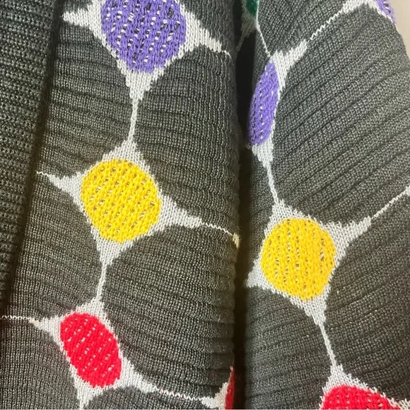 Vintage COOGI Australia Cardigan Sweater XL Multicolor Textured Knit Hip Hop 90s - Picture 7 of 8